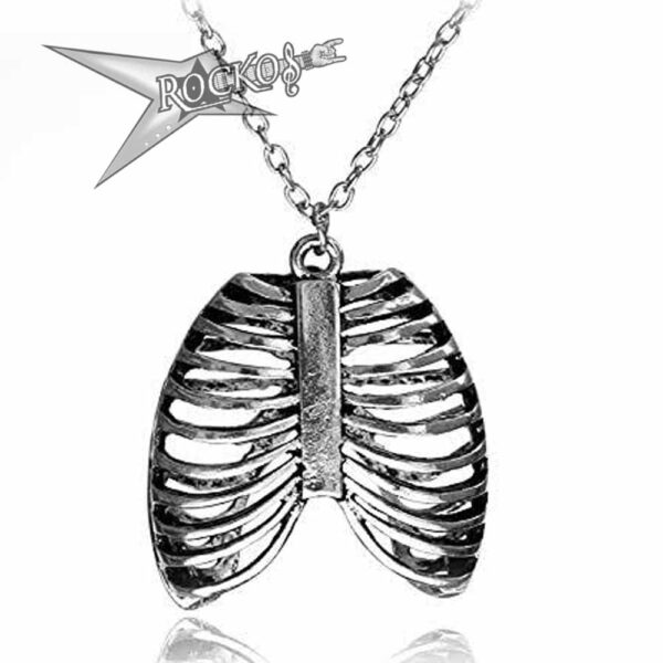 HUMAN ANATOMY RIB PENDANT NECKLACE