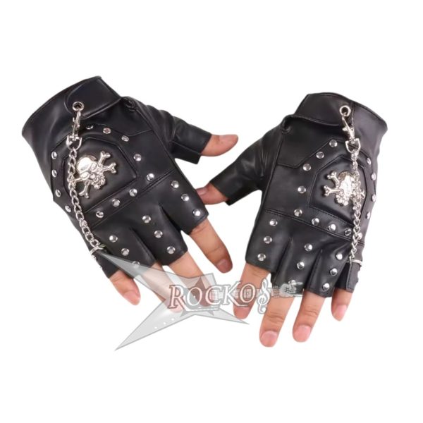 PU LEATHER HALF FINGER GLOVES