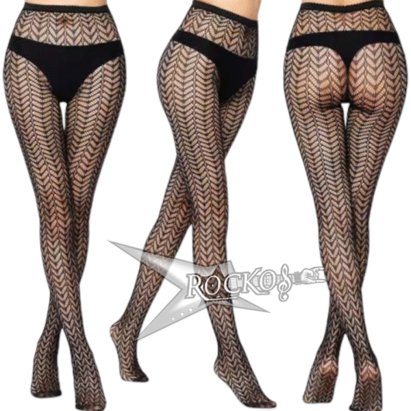 PRINTED MESH PANTYHOSE