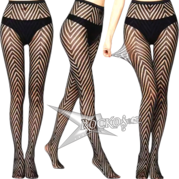 PRINTED MESH PANTYHOSE