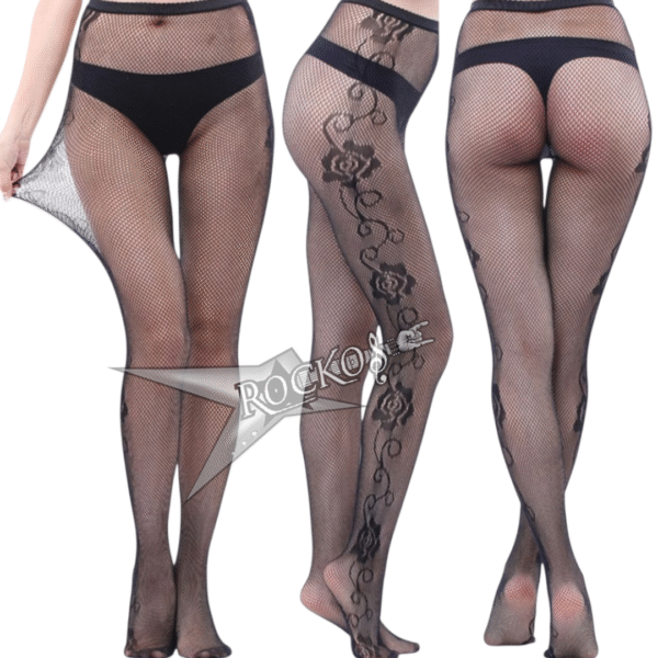 PRINTED MESH PANTYHOSE