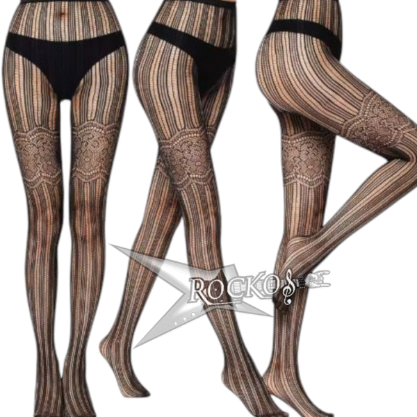PRINTED MESH PANTYHOSE