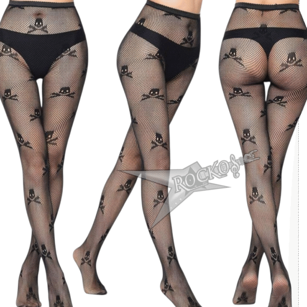 PRINTED MESH PANTYHOSE