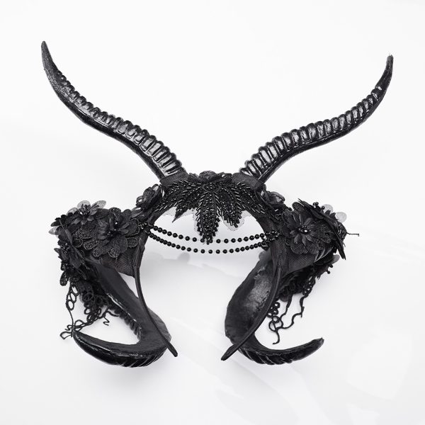 DARK DEMON HORN COMBINES EXQUISITE DECAL GOTH HORN HEADWEAR (Punk Rave)