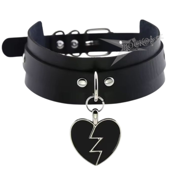 PENDANT FLASH HEART COLLAR CHOCKER NECKLACE