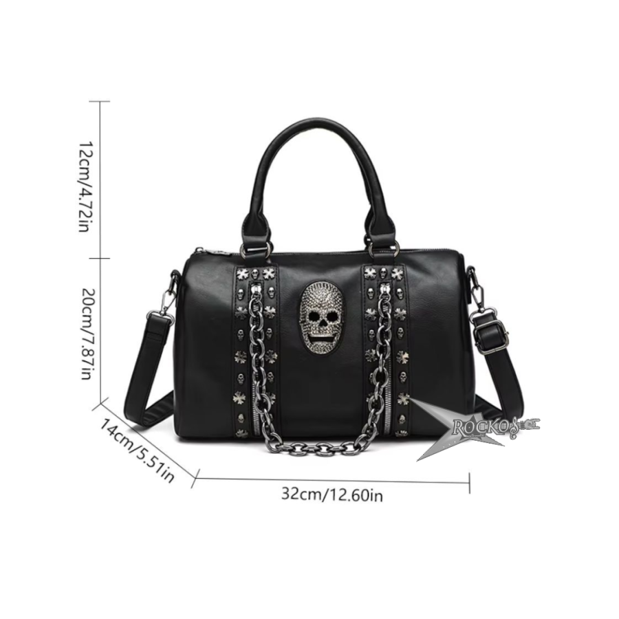 GOTHIC SHOULDER BAG WITH RIVETS & STUDS - Image 2