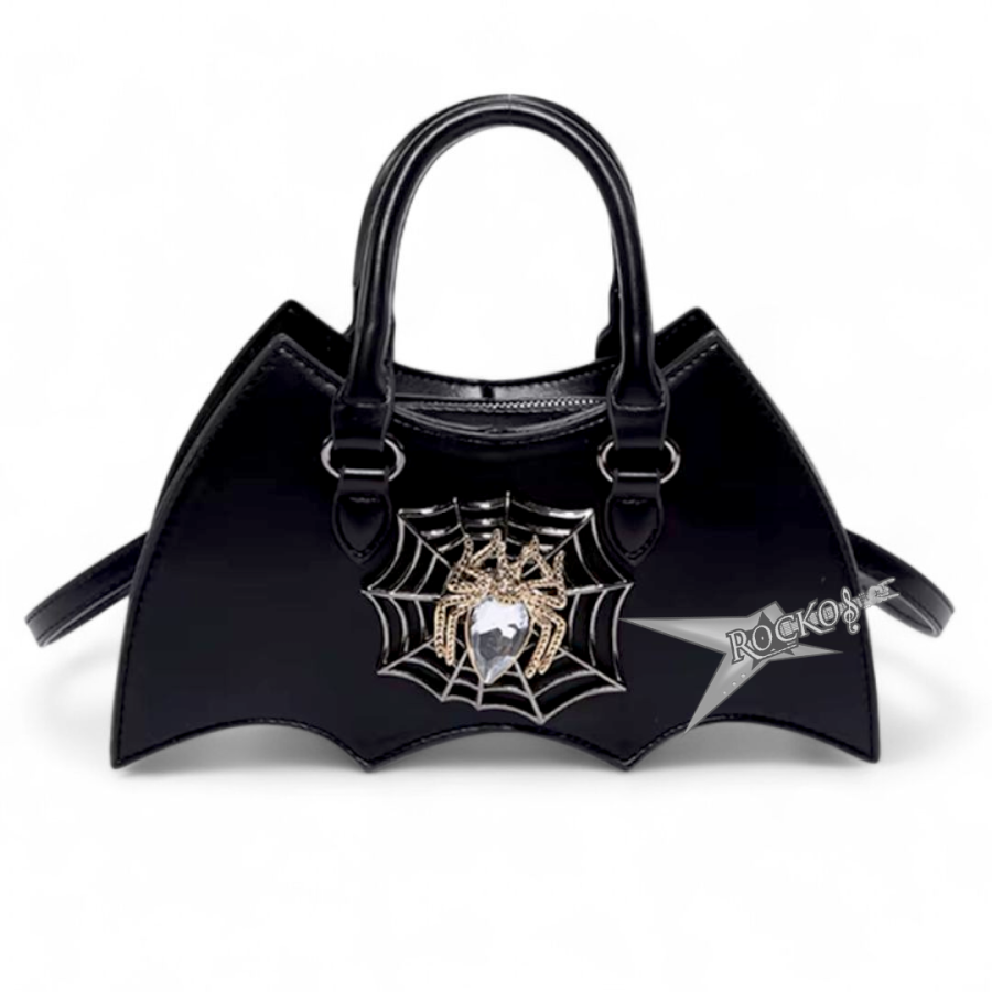 BLACK BAG WITH SPIDERWEB DESING