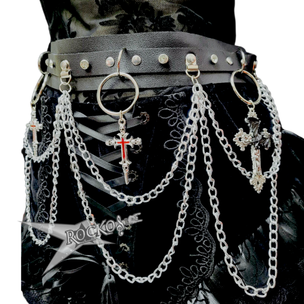 VINTAGE CROSS CHAIN BELT HARNESS