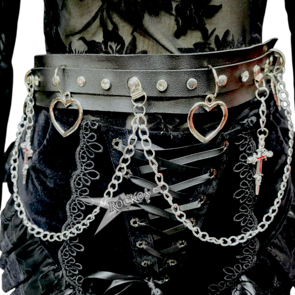 VINTAGE HEART CHAIN BELT HARNESS