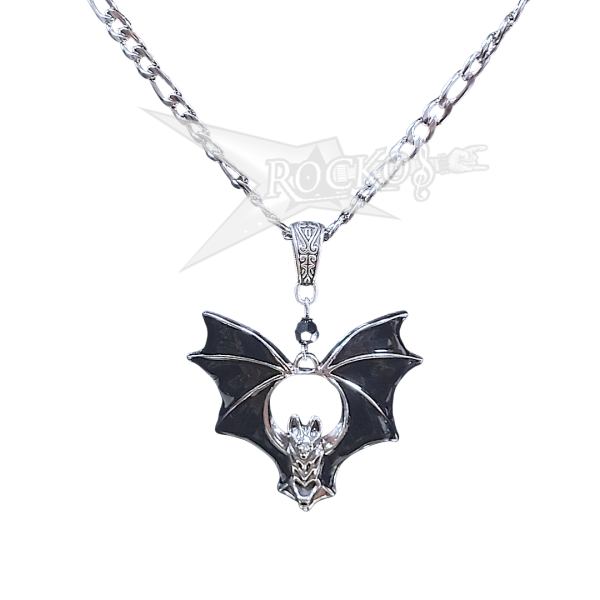 BLACK BAT NECKLACE GOTHIC JEWELRY