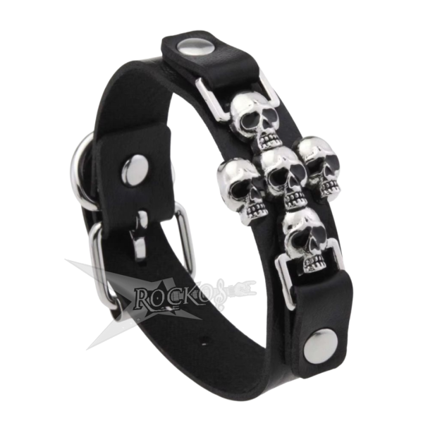 SKULL LEATHER BRACELET