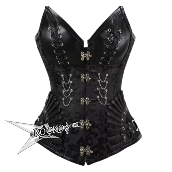 BLACK CORSET OVER BUST