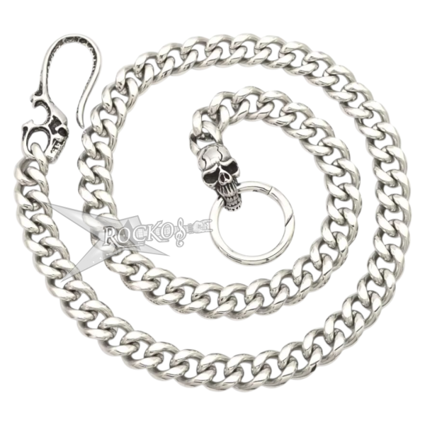 STAINLESS STELL WALLET CHAIN SKULL