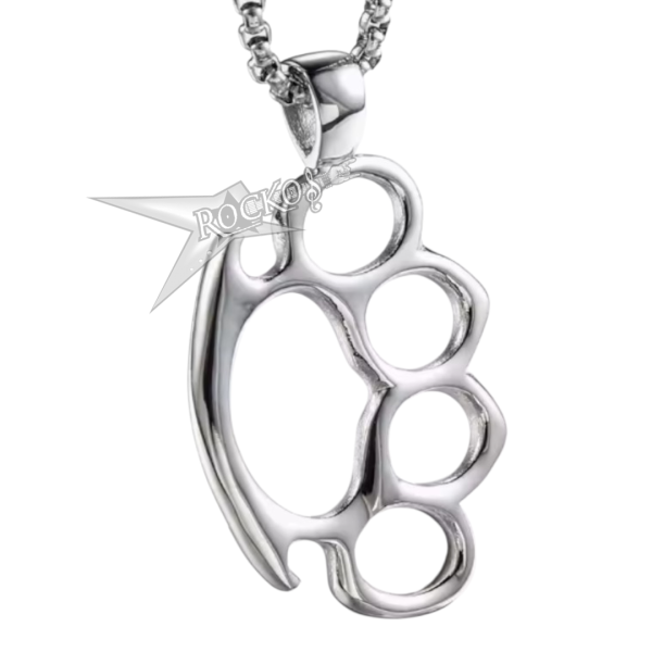 BRASS KNUCKLE PENDANT NECKLACE