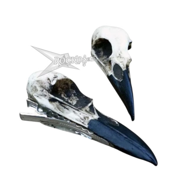SKELETON CROW HEAD HAIRPIN