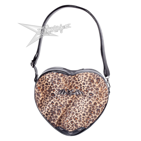 LEOPARD HEART SHOULDER BAG