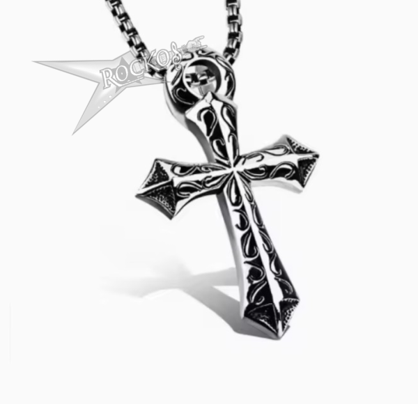 LARGE CROSS PENDANT NECKLACE