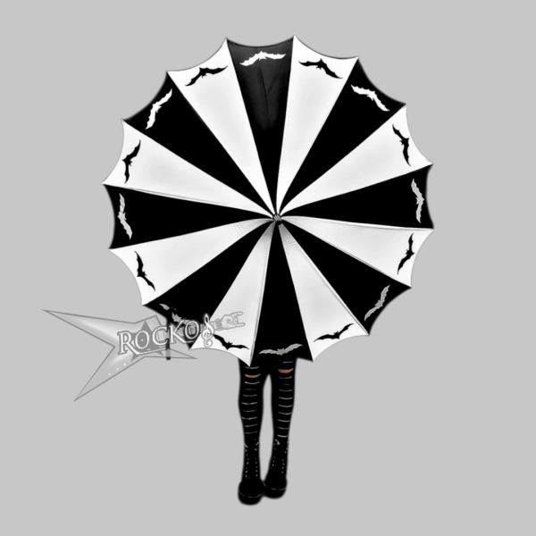 Batwing Pagoda Umbrella [Batty Black/White]
