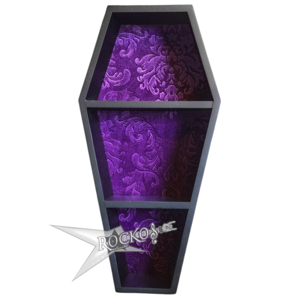 HAUTED MANSION 20″ COFFING SHELF (Purple Velvet)
