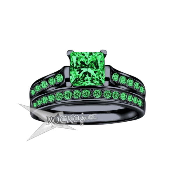 GREEN RHINESTONE CZ RINGS
