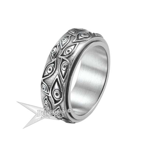 ROTATING STAINLESS STEEL SILVER RING