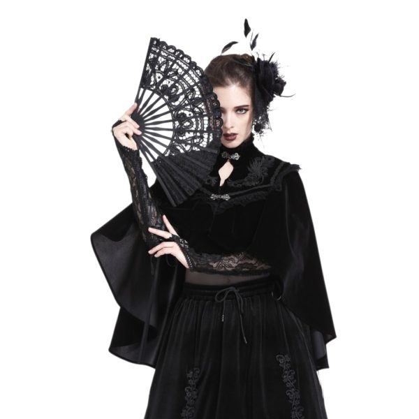 GOTHIC BLACK LACE FAN (Dark in Love)