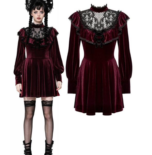 RED VELVET GOTHIC DOLL DRESS  (DARK IN LOVE)