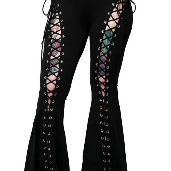 LACE UP FLARE PANTS