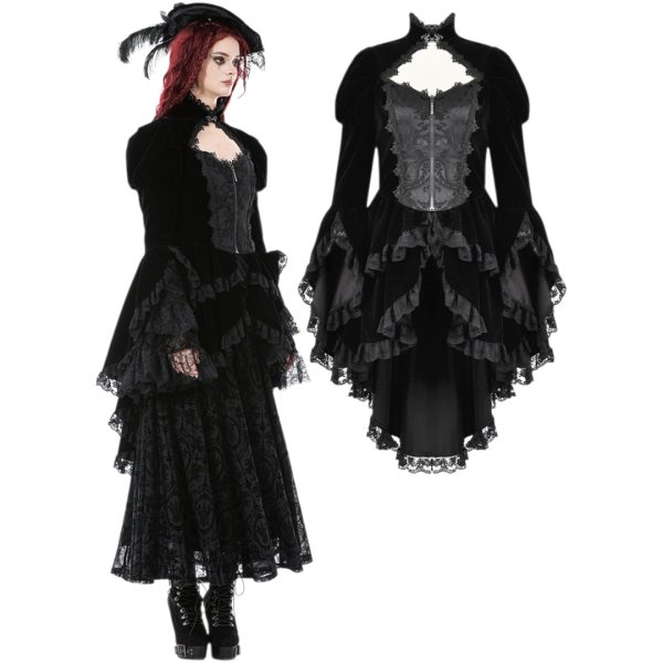 THORN OATH GOTHIC TIERED HEM HIGH LOW JACKET (Dark in Love)