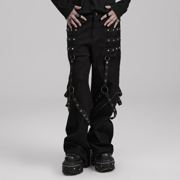 WIDE LEG TROUSERS BLACK (PUNK RAVE)