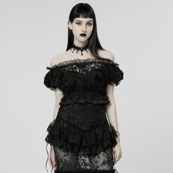 LACE FLOCKING MESH (Punk Rave)