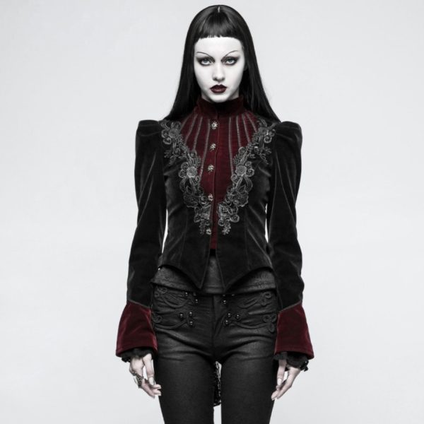 Gothic Scissor-tail Ladies Short Jacket (Punk Rave)