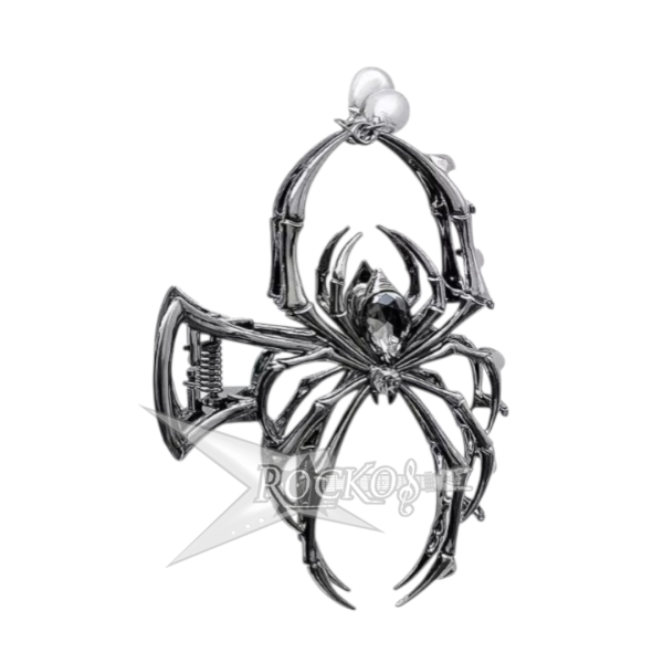 SPIDER SKULL CLAW DESIGN HAIR CLIP (1 PC) BLACK