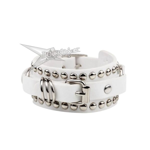 PU LEATHER BRACELET RIVET BUCKLE WRISTBAND