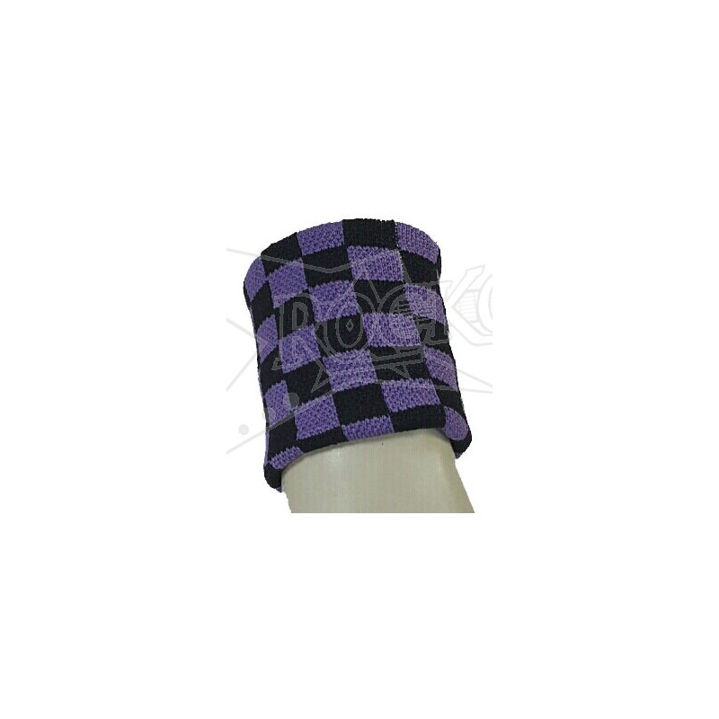 Light Purple & Black Checkered - Wristband Sweatband