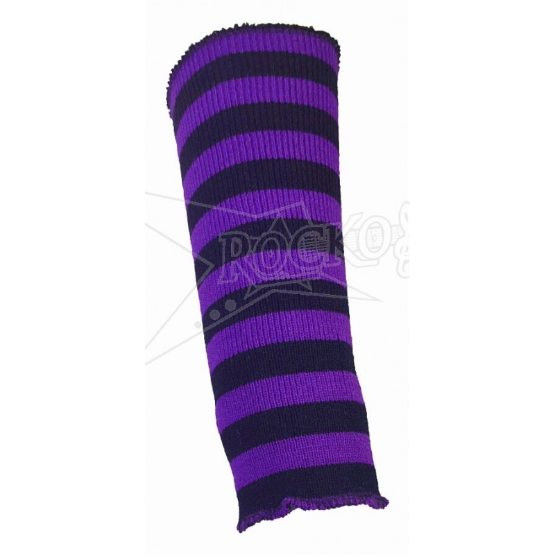 Black & Purple Striped (Long Cuff) - Arm Sweatband
