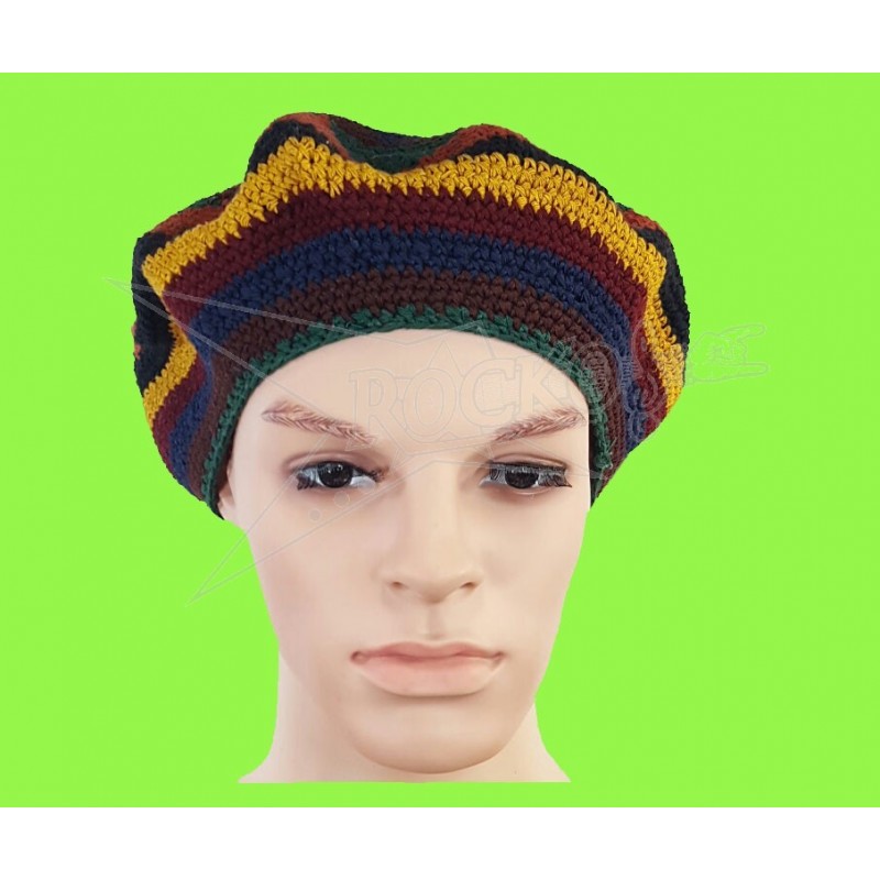 Crochet - Traditional Colors Beret Hat