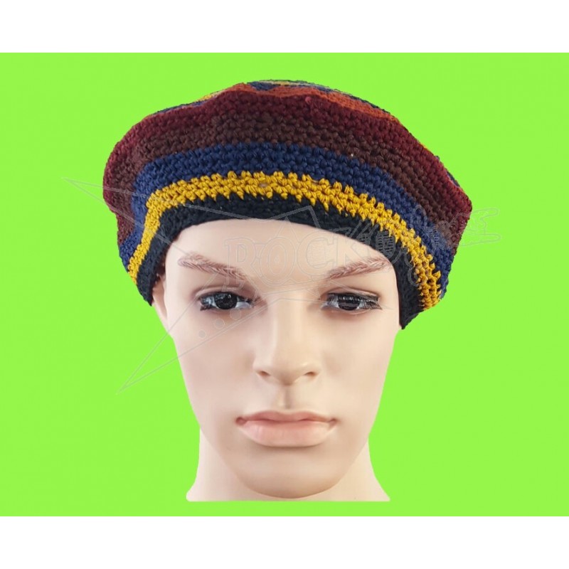 Crochet - Traditional Colors Beret Hat