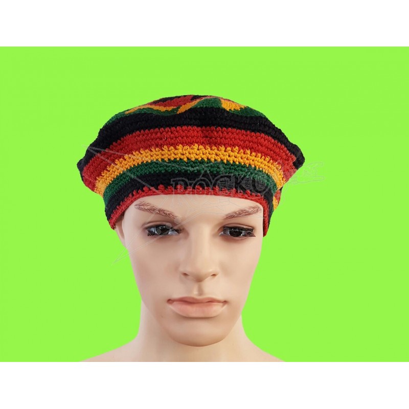 Crochet - Rasta Colors Beret Hat