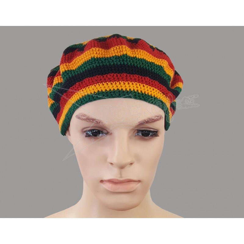 Crochet - Rasta Colors Beret Hat