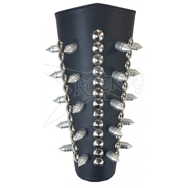 Arm Band -Black Leather- (Spike, Dome, & Cone Stud)