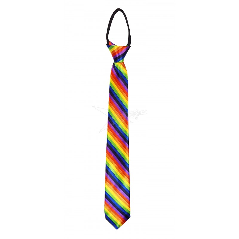 Multicolor Tie with Adjustable Zipper Tie